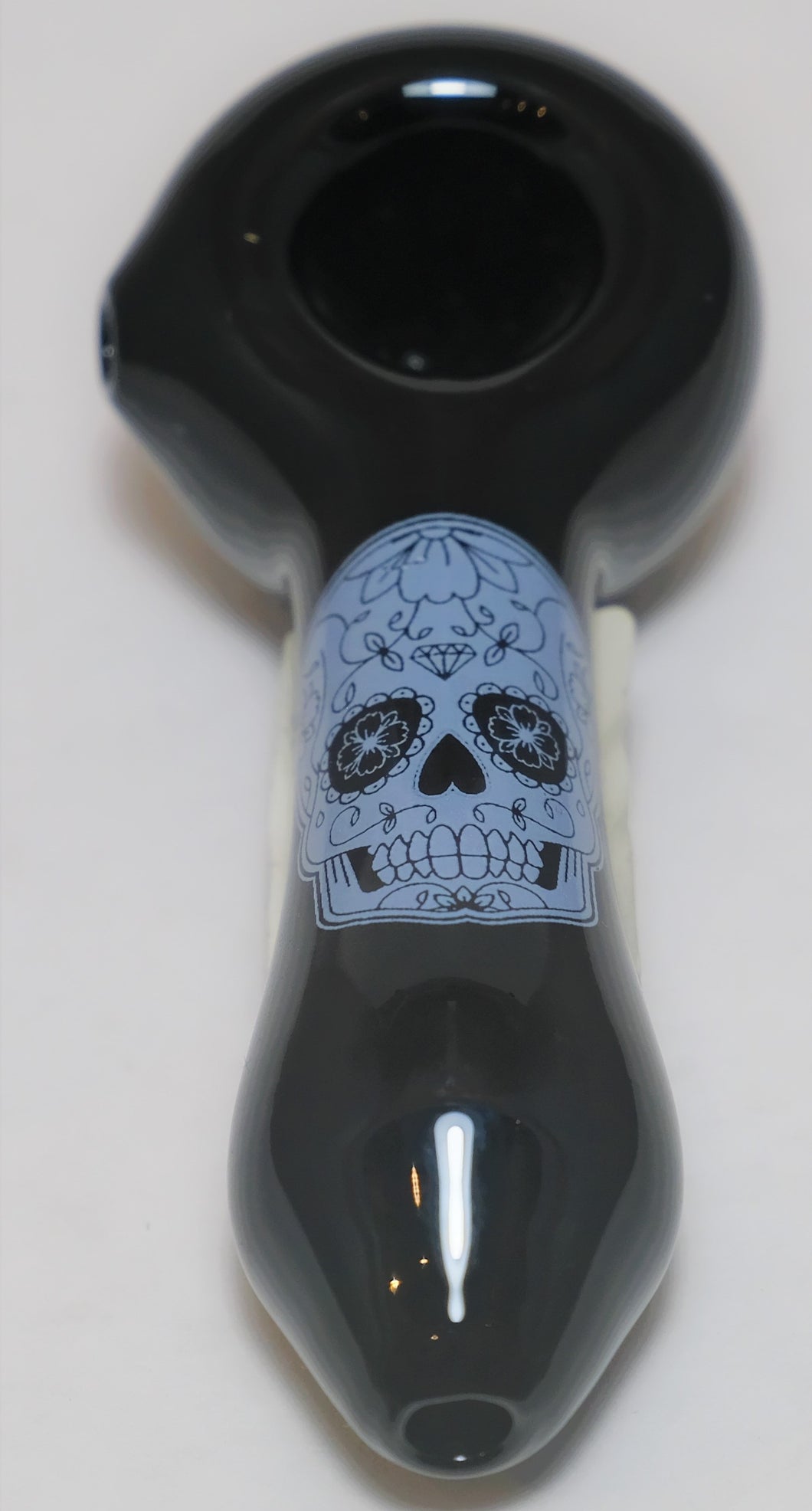 Red Eye Glass Day of the Dead Pipe