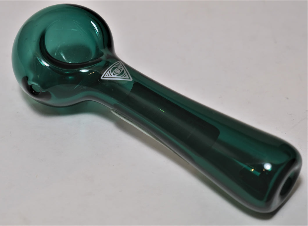Red Eye Glass Forest Green Pipe