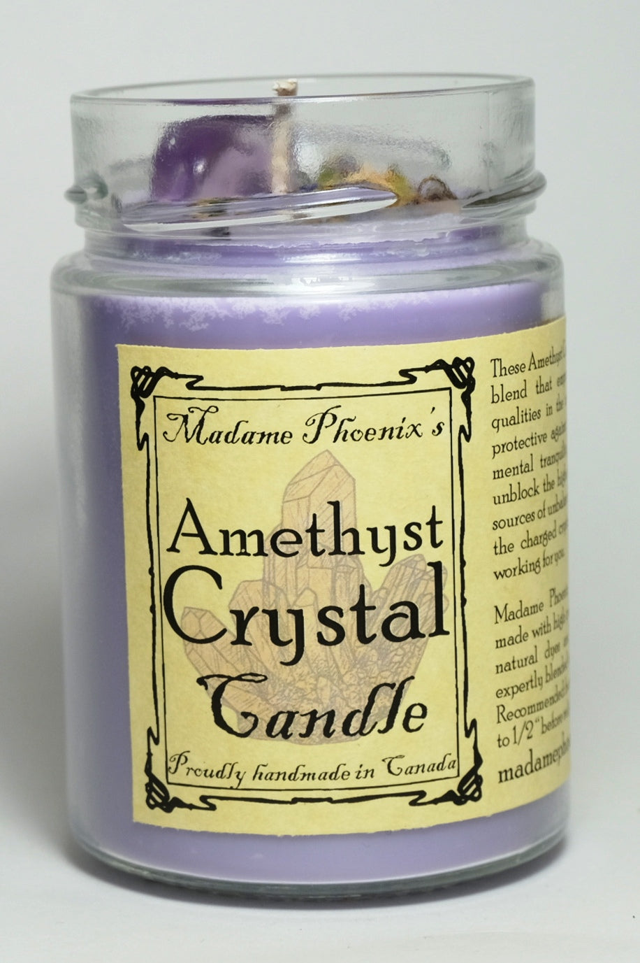 Madame Phoenix - AMETHYST CRYSTAL Candle