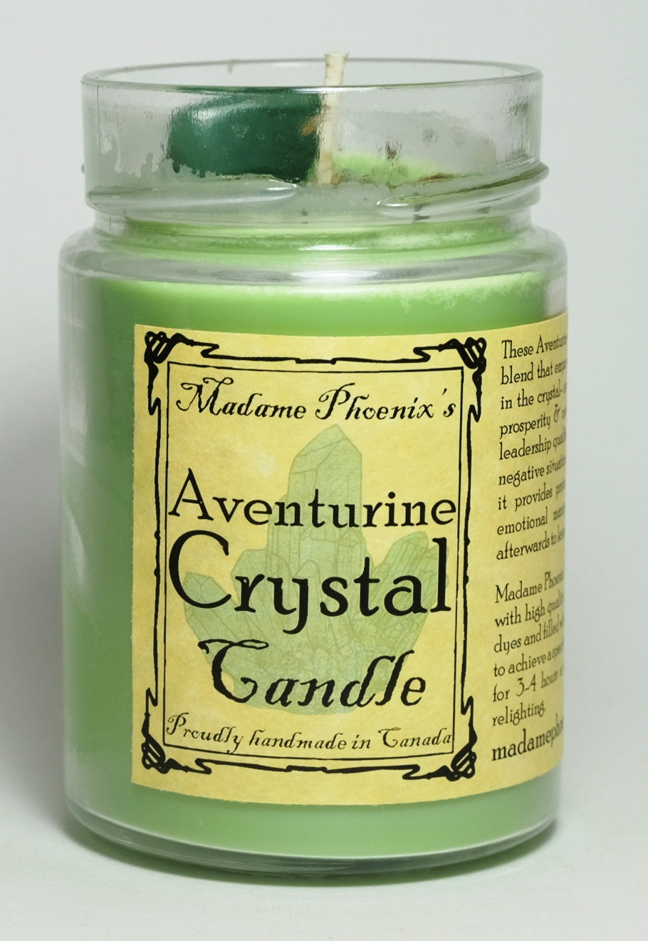Madame Phoenix - AVENTURINE CRYSTAL Candle