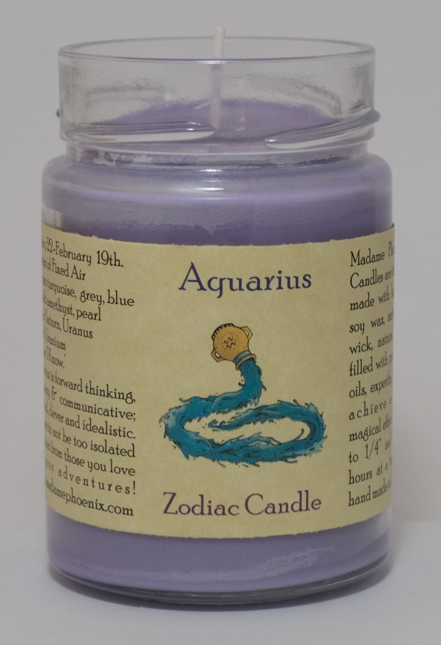Madame Phoenix - AQUARIUS Zodiac Candle