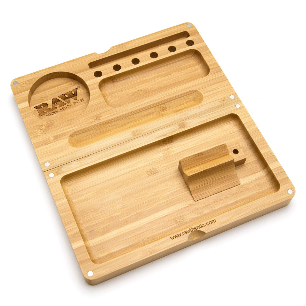 Raw® Backflip Magnetic Bamboo Rolling Tray